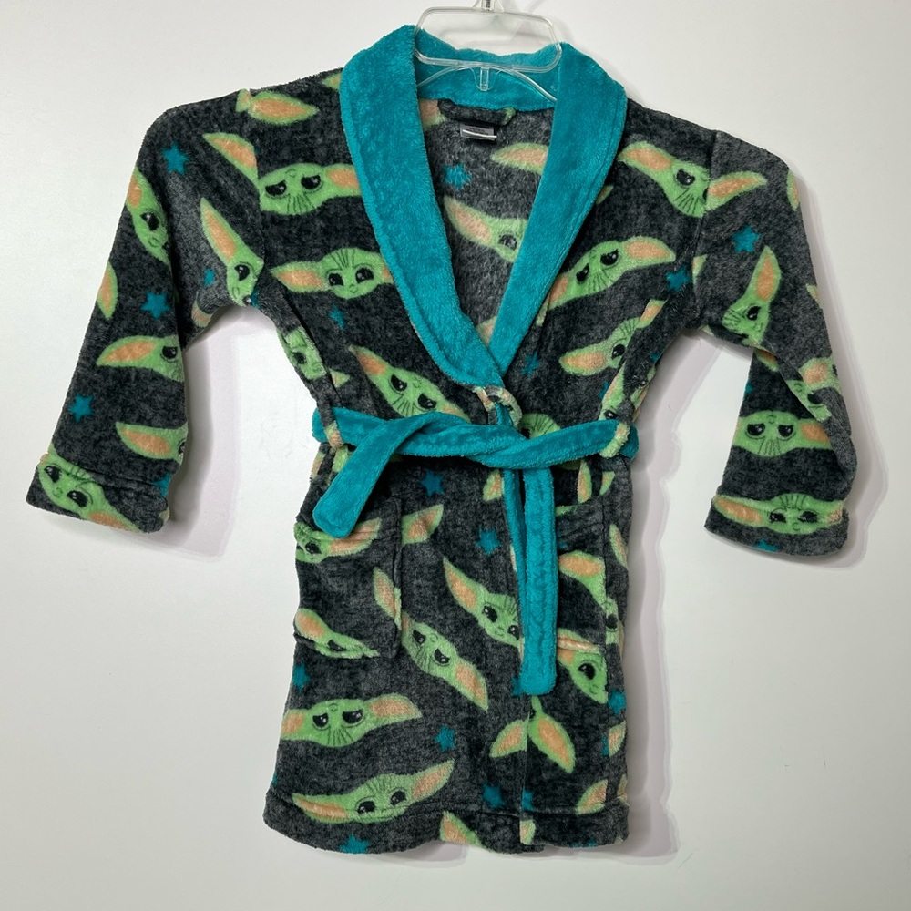 Star Wars Baby‎ Yoda Mandalorian Unisex Toddler 4T Bathrobe With Tie